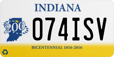IN license plate 074ISV