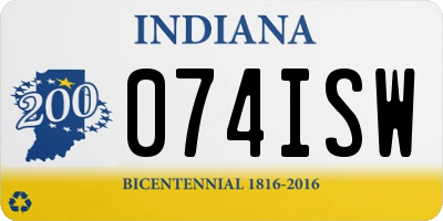 IN license plate 074ISW