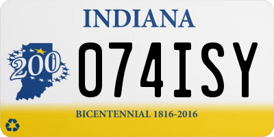 IN license plate 074ISY