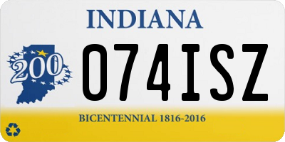 IN license plate 074ISZ