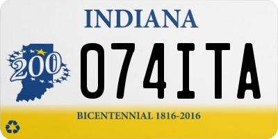 IN license plate 074ITA