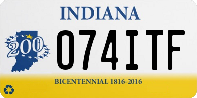 IN license plate 074ITF