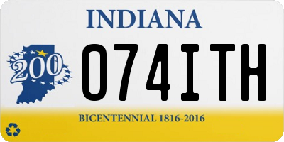 IN license plate 074ITH