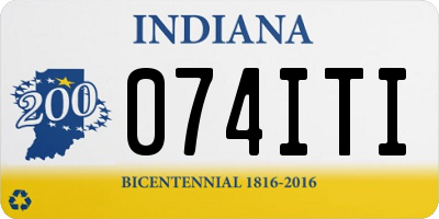 IN license plate 074ITI