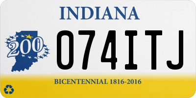 IN license plate 074ITJ