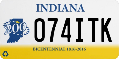 IN license plate 074ITK