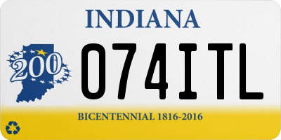 IN license plate 074ITL
