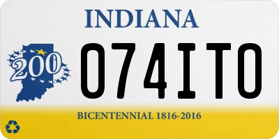 IN license plate 074ITO