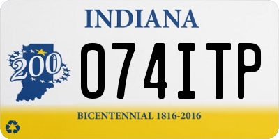 IN license plate 074ITP