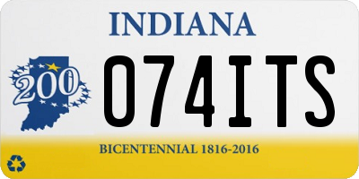 IN license plate 074ITS
