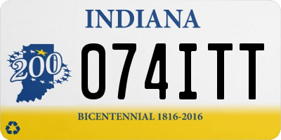 IN license plate 074ITT