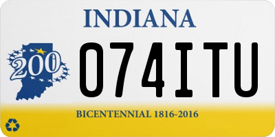 IN license plate 074ITU