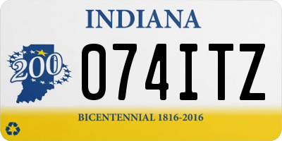 IN license plate 074ITZ