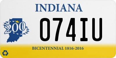 IN license plate 074IU