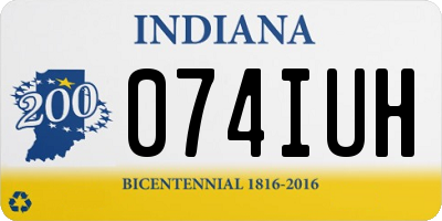 IN license plate 074IUH