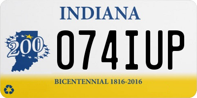 IN license plate 074IUP