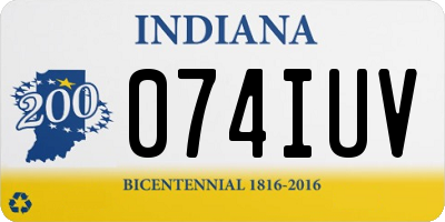 IN license plate 074IUV