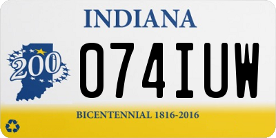 IN license plate 074IUW