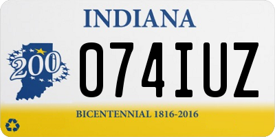 IN license plate 074IUZ
