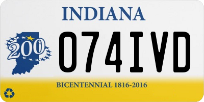 IN license plate 074IVD