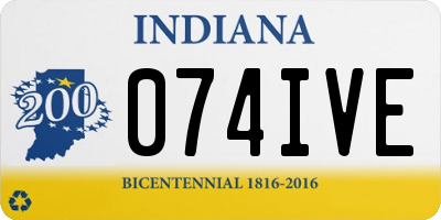 IN license plate 074IVE