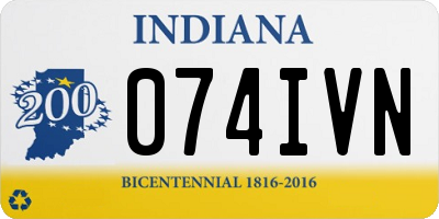 IN license plate 074IVN