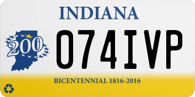 IN license plate 074IVP