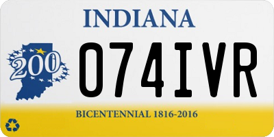 IN license plate 074IVR