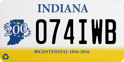 IN license plate 074IWB