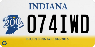 IN license plate 074IWD