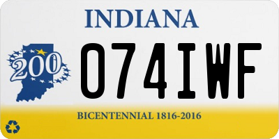 IN license plate 074IWF