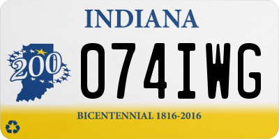 IN license plate 074IWG