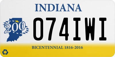 IN license plate 074IWI