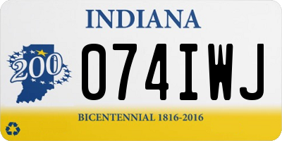 IN license plate 074IWJ