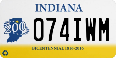 IN license plate 074IWM