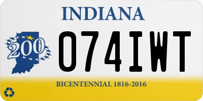IN license plate 074IWT