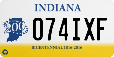IN license plate 074IXF