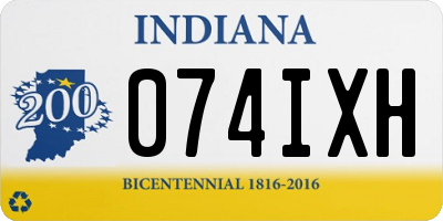 IN license plate 074IXH