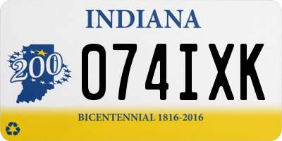 IN license plate 074IXK
