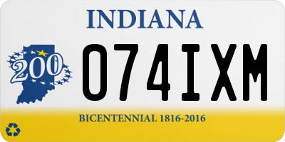 IN license plate 074IXM