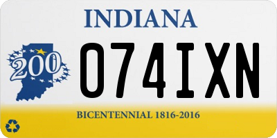 IN license plate 074IXN