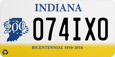 IN license plate 074IXO
