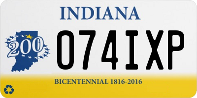 IN license plate 074IXP