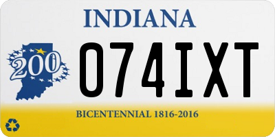 IN license plate 074IXT