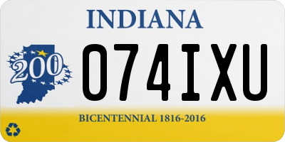 IN license plate 074IXU
