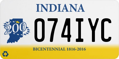 IN license plate 074IYC