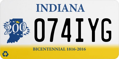 IN license plate 074IYG