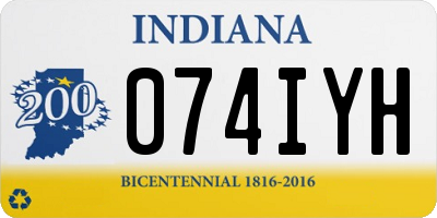 IN license plate 074IYH