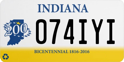 IN license plate 074IYI