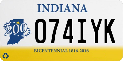 IN license plate 074IYK
